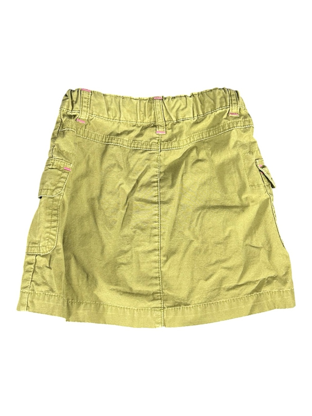 Genuine Kids from OshKosh Toddler Olive Green Cargo Skirt with Bows Vintage - Picture 2 of 4